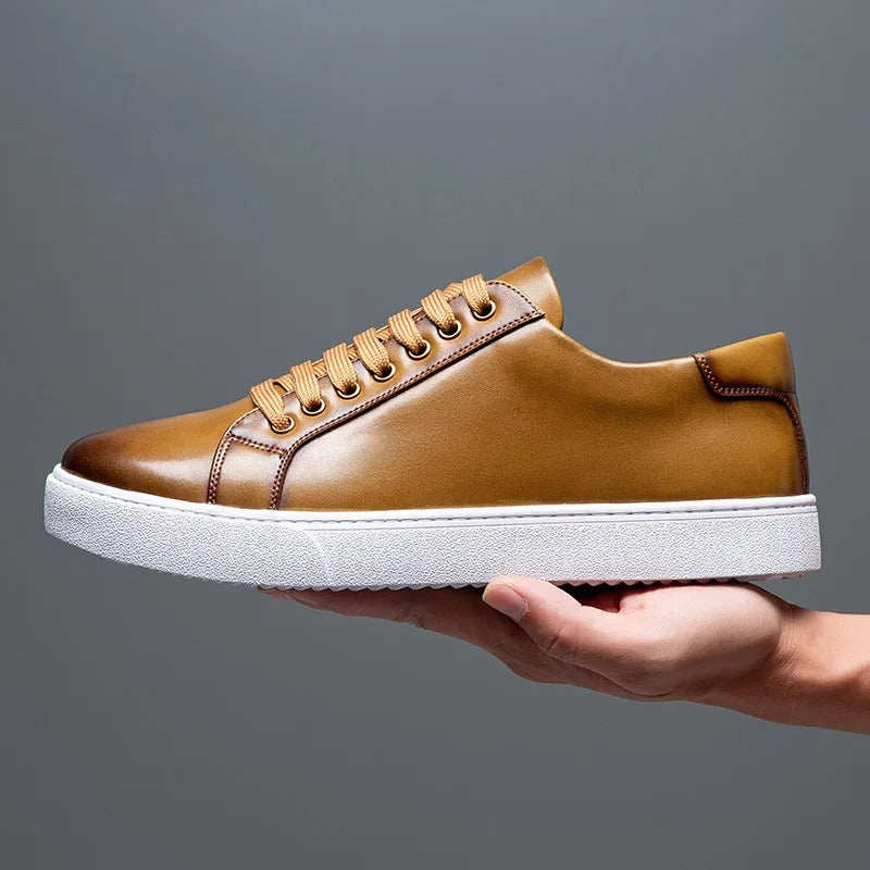 FABRICE - LEREN SNEAKERS