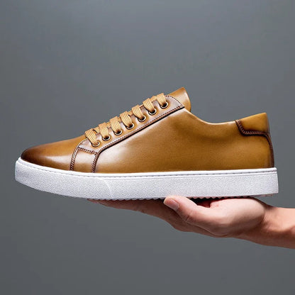 FABRICE - LEREN SNEAKERS