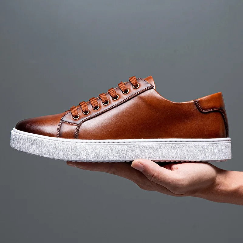 FABRICE - LEREN SNEAKERS