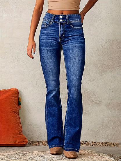 MELANIE - UITLOPENDE JEANS MET HOGE TAILLE