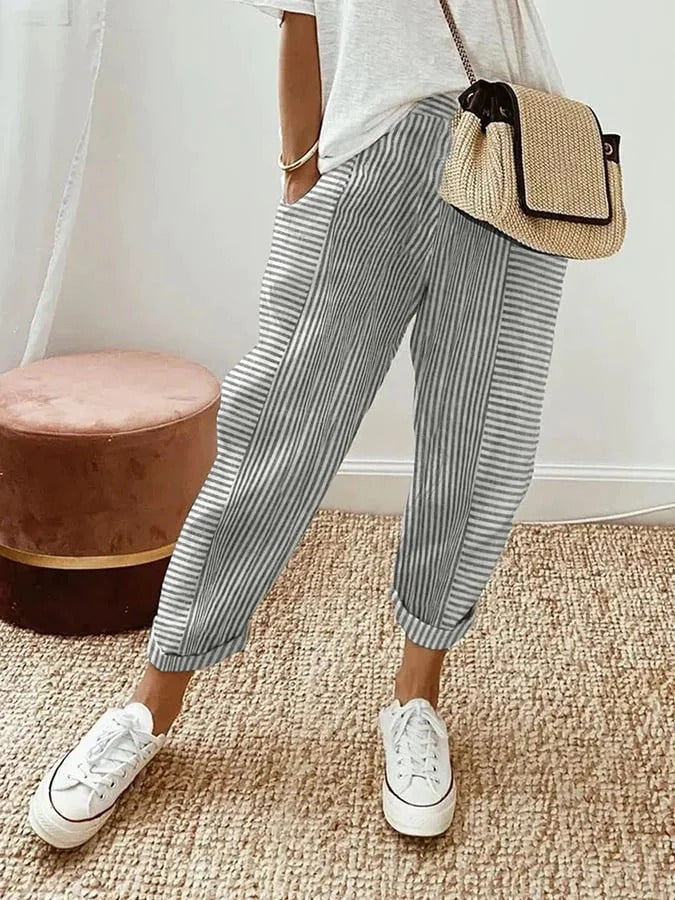 LOES - GESTREEPTE BROEK