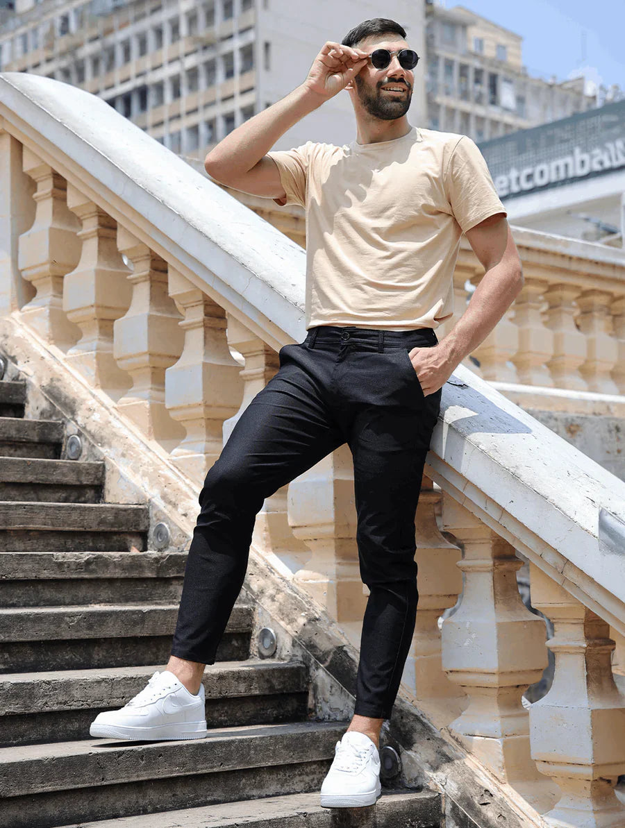 LENNARD - SLIM FIT BROEK MET ELASTIEK