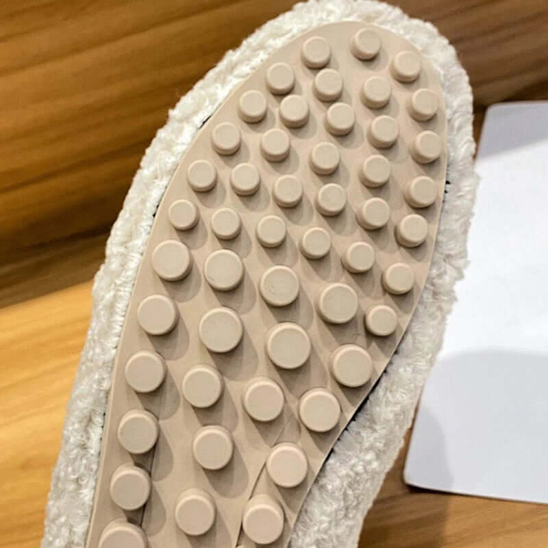 MARIELLE - SLIP-ON PLUCHE SCHOEN MET ANTISLIPZOOL